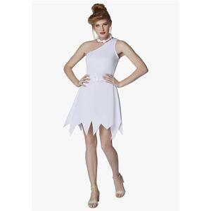WILMA FLINTSTONE SPIRIT HALLOWEEN COSTUME DRESS & NECKLACE ADULT XL